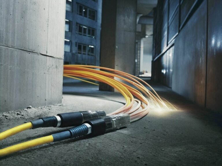 Scene showing fiber optic cable