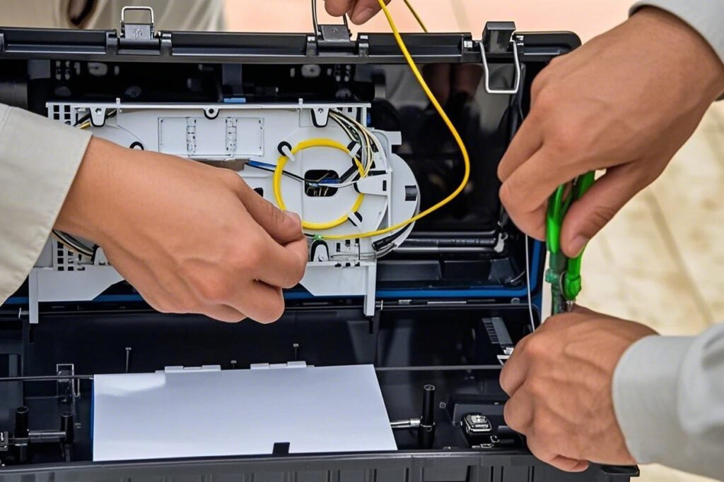 Fiber optic fusion splicing process
