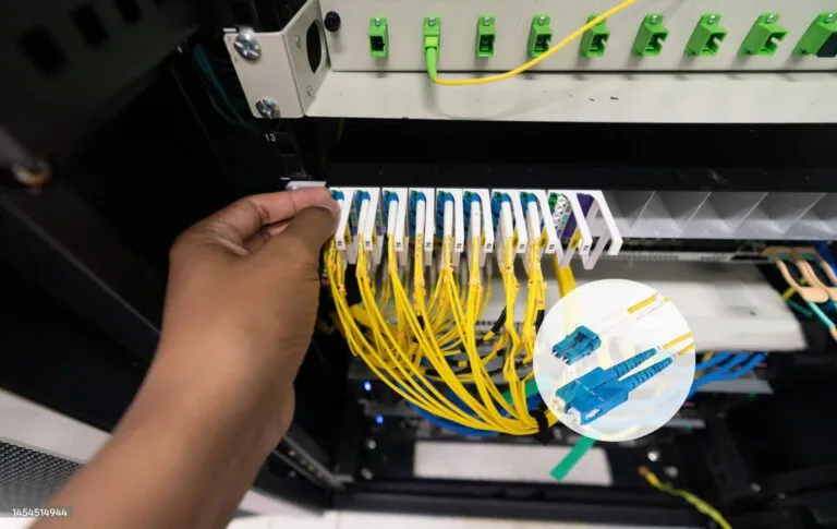 Fiber optic patch panel installation