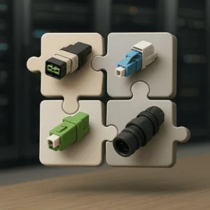 Engineer efficiently installing pre-terminated fiber optic cables in a telecom network, signifying increased speed and reliability in telecom network deployments.