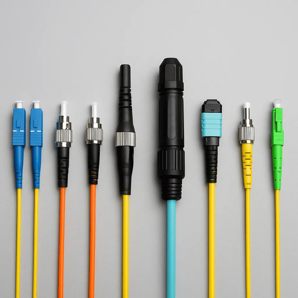 Lineup of LC, SC, ST, FC, MPO/MTP and rugged hardened connectors for FTTA and 5G pre-terminated links