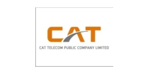 CAT Telecom logo illustrating AIMIFIBER’s partnership in telecommunication and fiber network projects in Thailand.