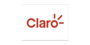 Claro logo showing strategic partnership with AIMIFIBER in broadband fiber optic projects across Latin America.