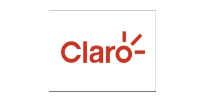 Claro logo showing strategic partnership with AIMIFIBER in broadband fiber optic projects across Latin America.