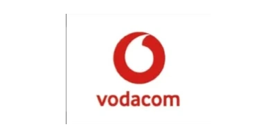 Vodacom logo representing partnership with AIMIFIBER in fiber to the home and broadband infrastructure solutions.