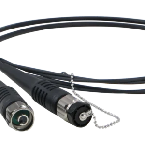 AIMIFIBER ODC 2-core or 4-core FTTA fiber connector cable assembly – Dual inline plugs with LC tails, waterproof, with dust caps