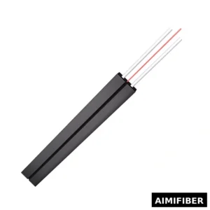 AIMIFIBER FTTH indoor figure-8 drop cable, LSZH jacket with FRP strength members, 1 fiber.