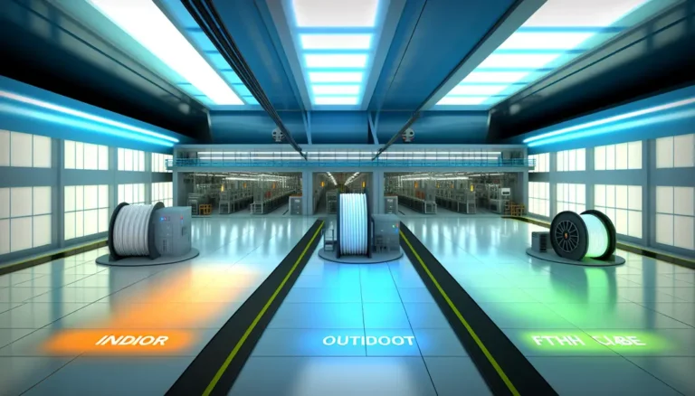 A multi-zone cable production facility for indoor, outdoor, and FTTH applications.