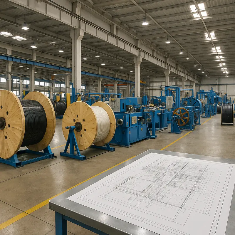 High-performance machines assembling fiber optic cables efficiently.