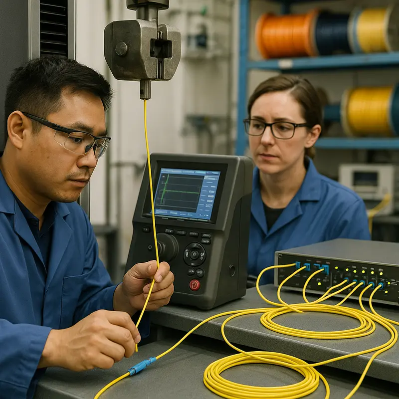 High-performance machines assembling fiber optic cables efficiently.