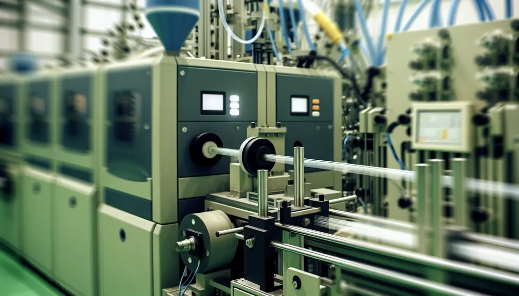 An overview of essential machinery needed for producing fiber optic cables.