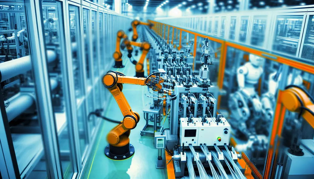 A fiber cable factory infrastructure under construction.