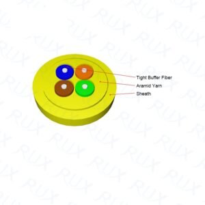Round Indoor Drop Cable Indoor distribution cable; Riser Cable; G657B3 LSZH Tight buffer fiber cable | Indoor distribution cable | AIMIFIBER