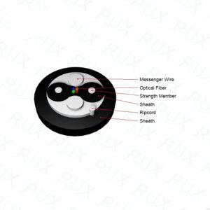 GJYXFH Bow-type Drop Cable for Duct FRP Strength Member Douth Sheath 1-12 cores Fiber Optic Cable | FTTH Fiber Optical Cable | AIMIFIBER