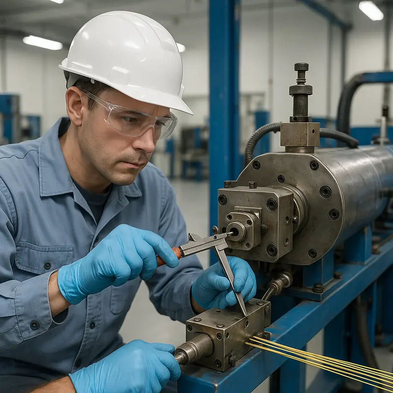 An optical fiber secondary coating production line featuring critical equipment and organized workflows.